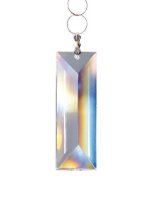 C70093  Crystal Rectangle Without Ring 75x22mm 1 Hole